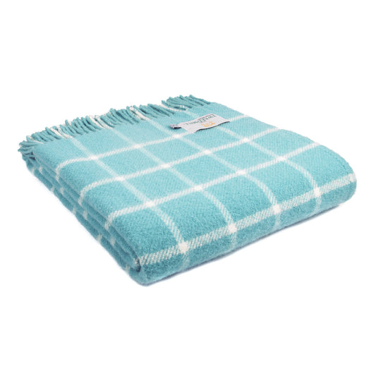 Chequered Check Spearmint Throw