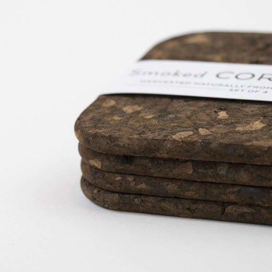 Smoked Cork Coasters | Rectangle