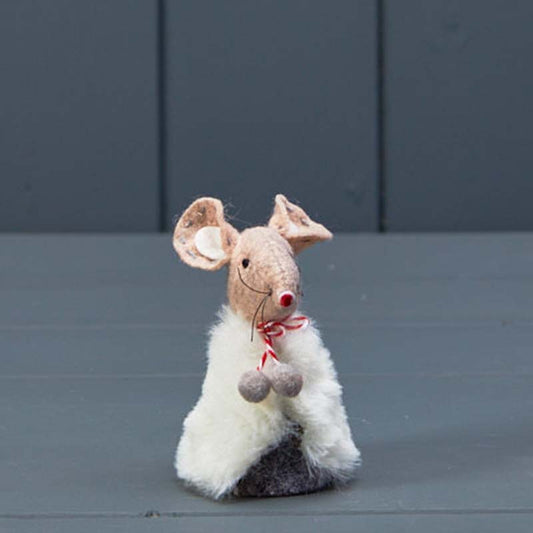 Fabric Mouse with White Skirt