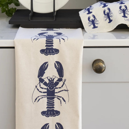 Lobster Tea Towel Navy