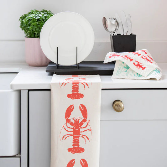 Lobster Tea Towel Red
