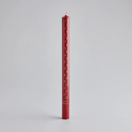 Christmas Red 7/8"x12" Advent Candles